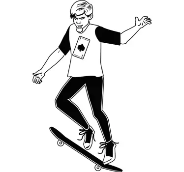 Wandtattoo extremsport skateboarder in aktion - TenStickers