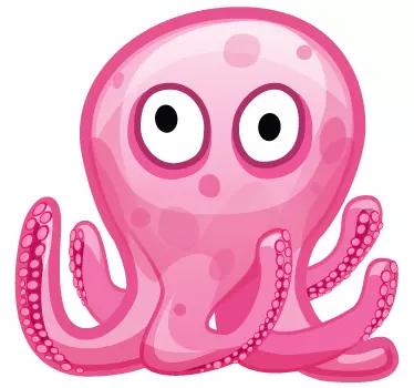 Rosa Krake Aufkleber - TenStickers