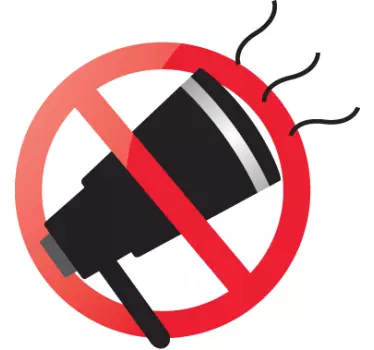 Verbotsschild Lärm Sticker - TenStickers