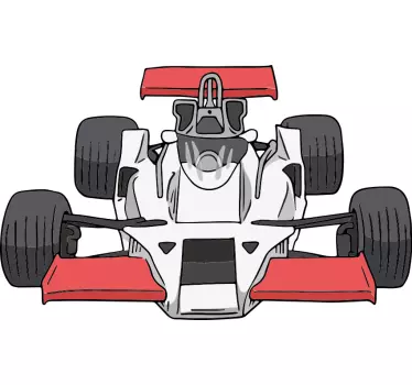 Tuning aufkleber rennwagen illustration - TenStickers