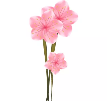 Fliesenaufkleber mit schönem blumenmuster - TenStickers