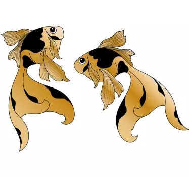 Fisch aufkleber koi fisch paar - TenStickers