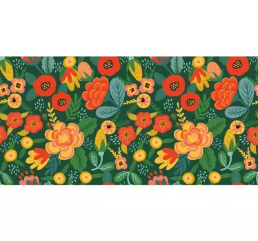 Fliesenaufkleber mit lebhaftem blumenmuster - TenStickers