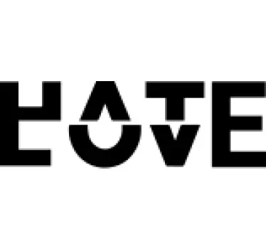 Liebe sticker hass liebe kontrastierender text - TenStickers