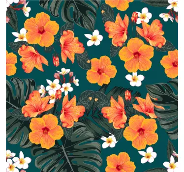 Wandtattoo blumen exotische blumenkomposition - TenStickers