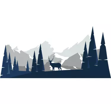 Wandtattoo natur majestätische berglandschaft - TenStickers