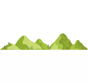 Wandtattoo natur Üppige grüne berge - TenStickers