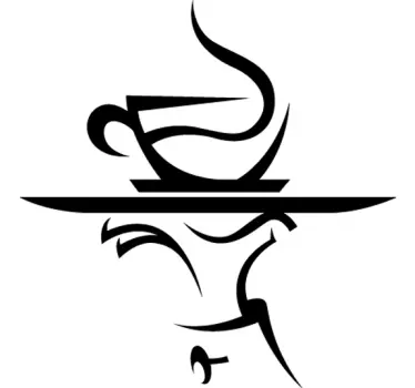 Kaffee Tablett Aufkleber - TenStickers