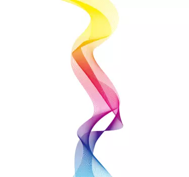 Laptop Aufkleber bunte Welle - TenStickers