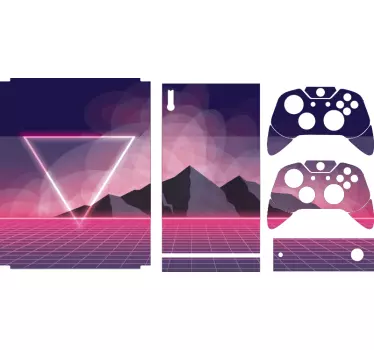 Xbox skin retro geometrische berge - TenStickers