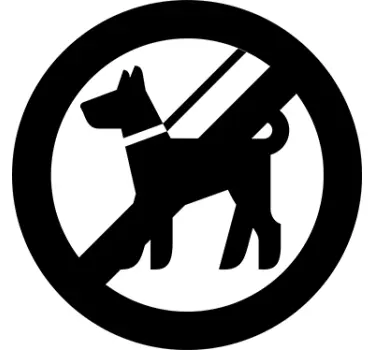 Hundeverbot Schaufenster Aufkleber - TenStickers