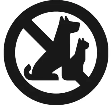 Honden en katten verboden Schaufenster Aufkleber - TenStickers