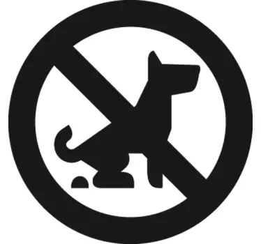 Kein Hundeklo Aufkleber - TenStickers