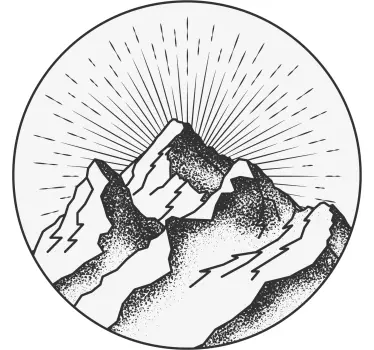 Wandtattoo natur berggipfel silhouette - TenStickers
