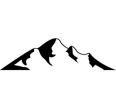 Wandtattoo natur bergsilhouette kunstwerk - TenStickers