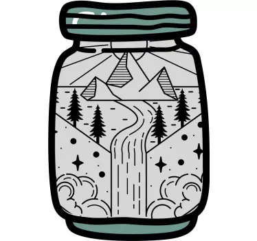 Wandtattoo natur berglandschaft glas - TenStickers