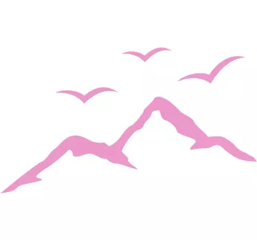 Wandtattoo natur berge und vögel - TenStickers
