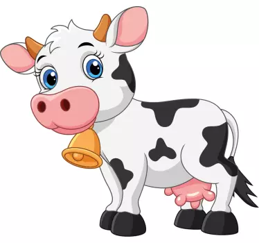Wandtattoo Kinderzimmer Tier Glückliche cartoon-kuh - TenStickers