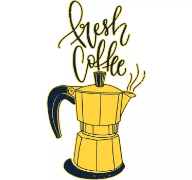 Wandtattoos Küche eleganter moka mit kaffeetext - TenStickers