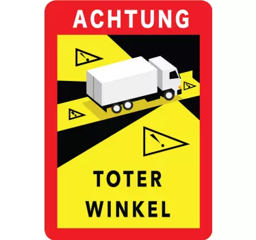 Aufkleber Achtung Schilder toter Winkel - TenStickers