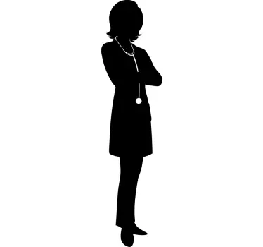 Wandtattoo Silhoulette Doktorin - TenStickers