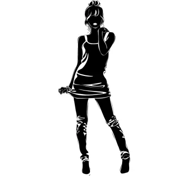 Junge Dame Aufkleber - TenStickers
