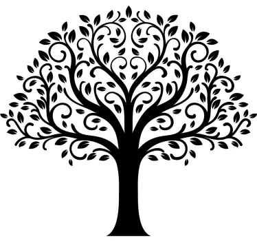 Wandtattoo natur elegante baumkontur - TenStickers