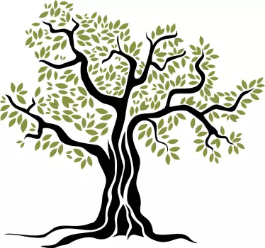 Wandtattoo natur stilisierter blattbaum - TenStickers