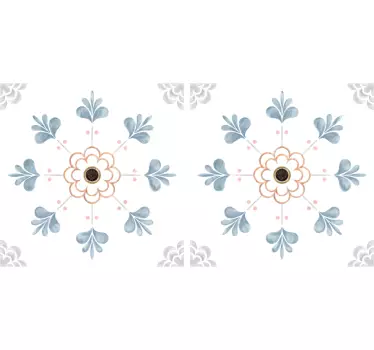 Fliesenaufkleber im floralen mosaikmuster - TenStickers