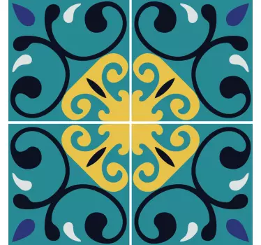 Fliesenaufkleber lebhafte mosaikkomposition - TenStickers