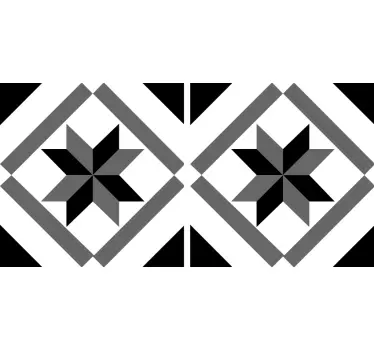 Fliesenaufkleber mit monochromem geometrischem muster - TenStickers