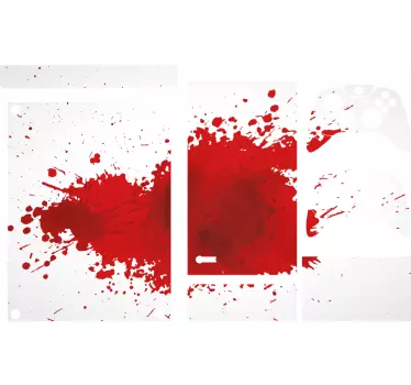 Xbox skin crimson splash hülle - TenStickers