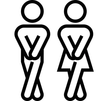 Türfolie Lustiges toilettenschild - TenStickers