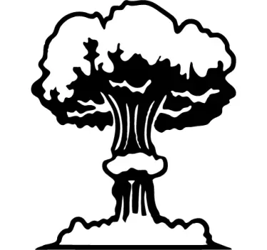WC Aufkleber explodierende Atombombe  - TenStickers