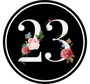 Aufkleber Mülltonne blumen-nummernetikett - TenStickers