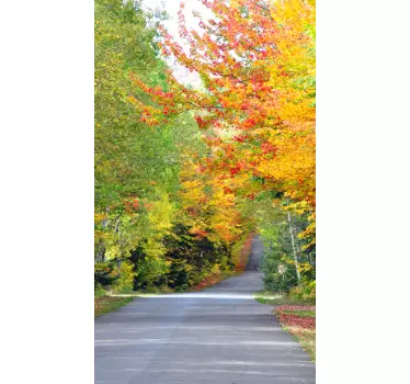 Herbstlandschaft Weg kreativer Türaufkleber - TenStickers