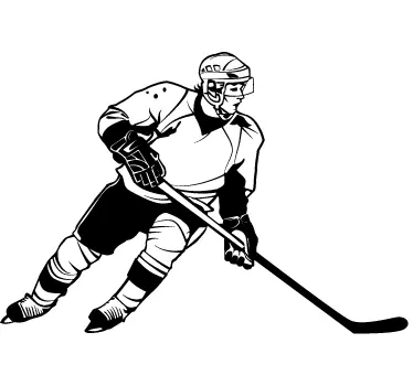 Wandtattoo Eishockey Spieler - TenStickers