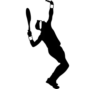 Tennisspieler beim Aufschlag Wandtattoo - TenStickers