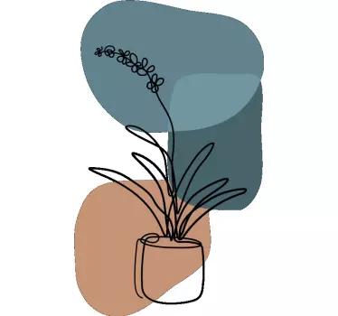 Wandtattoo blumen abstraktes blumenarrangement - TenStickers