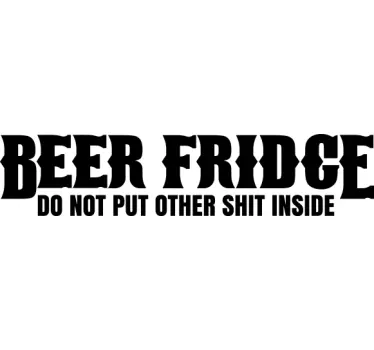 Folie kühlschrank bier kühlschrank vorsicht - TenStickers