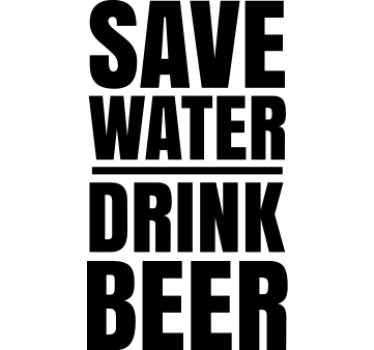 Save Water Drink Beer Folie Kühlschrank - TenStickers