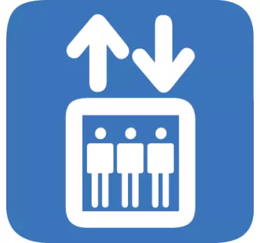 Sticker Fahrstuhl Icon - TenStickers