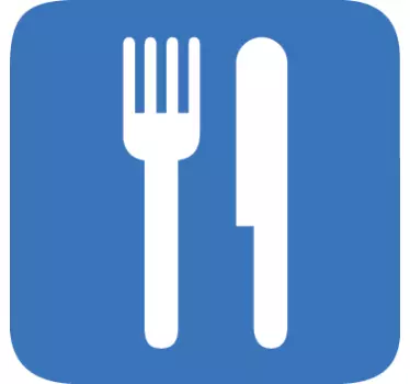 Aufkleber Restaurant Messer und Gabel - TenStickers
