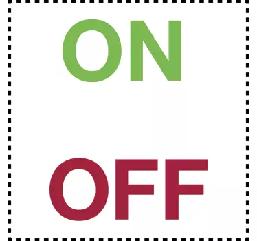 On off Lichtschalter Aufkleber - TenStickers