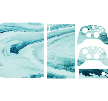 Xbox skin aqua marmor design - TenStickers