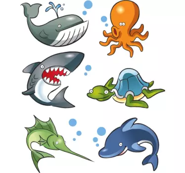 Meeresbewohner Aufkleber - TenStickers