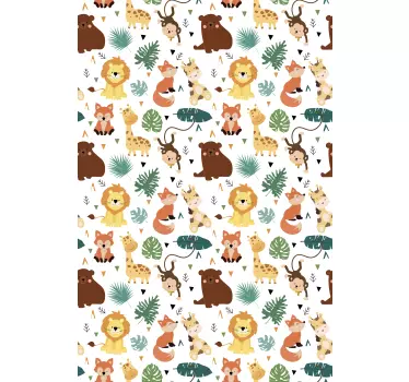 Süße wilde Tiere Möbelfolie - TenStickers