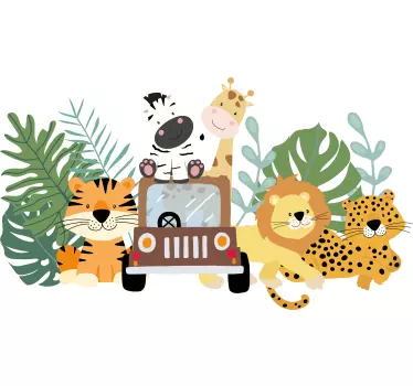 Wandtattoo Kinderzimmer Safaritiere Set - TenStickers
