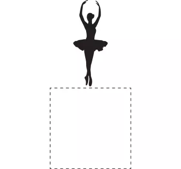 Lichtschalter Aufkleber balletttänzer-silhouette - TenStickers