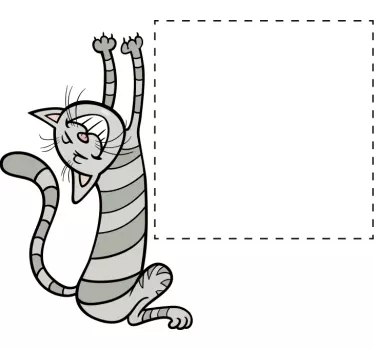 Lichtschalter Aufkleber graue lustige katze - TenStickers